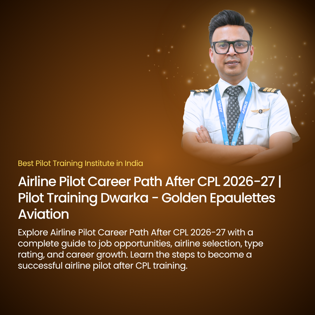 Airline Pilot Career Path After CPL 2026-27 | Pilot Training Dwarka - Golden Epaulettes Aviation